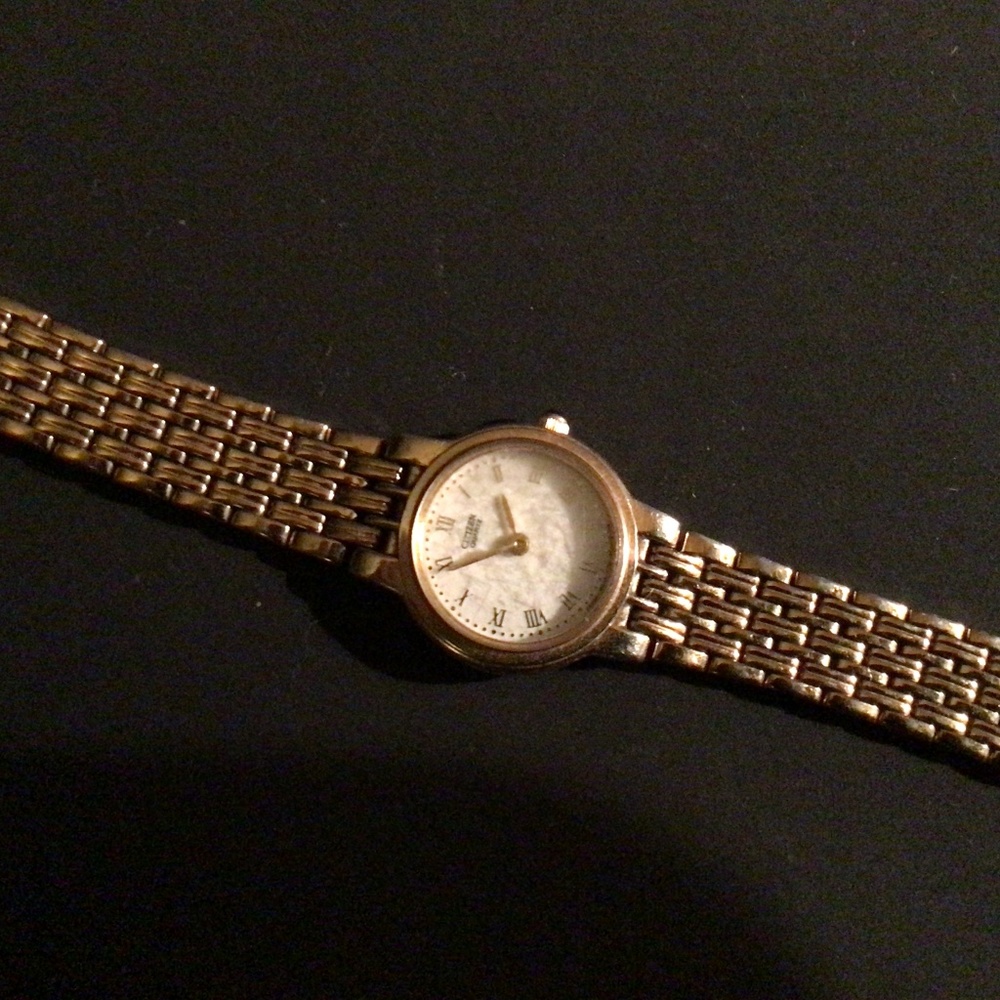 Citizens ladies watch yellow goldtone